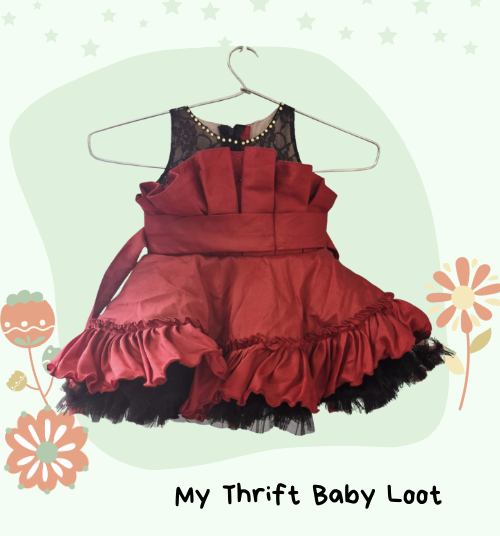 Preloved party wear frock (3-9 months)